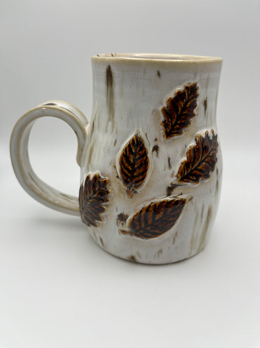 Medium Autumn Leaf Mug in Birch