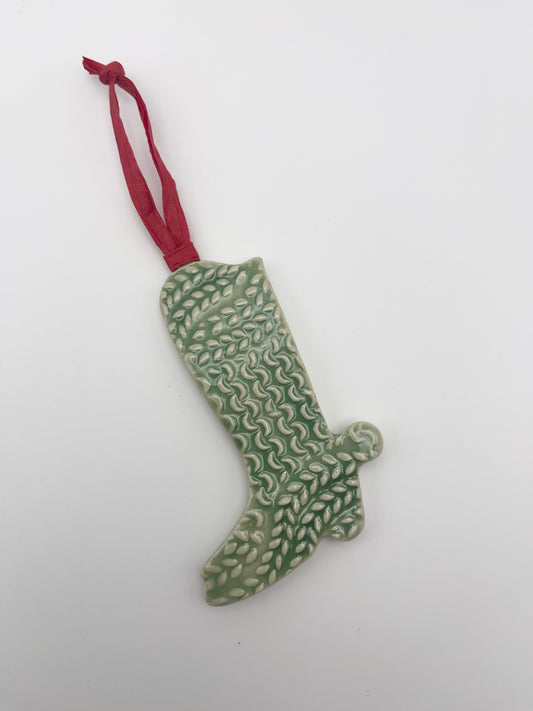 Knit Boot Ornament