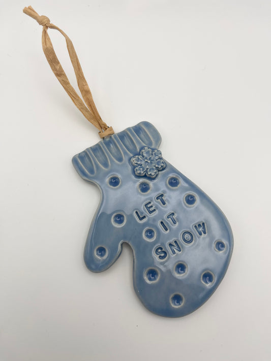 "Let it Snow" Mitten Ornament