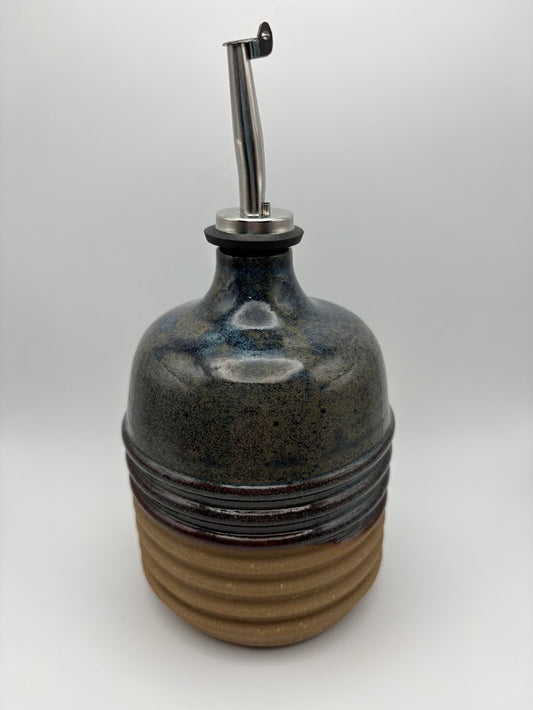 Brown & Blue Textured Oil Bottle