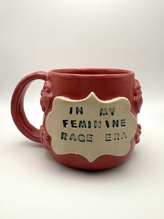 Pink "In My Feminine Rage Era" Bow Mug