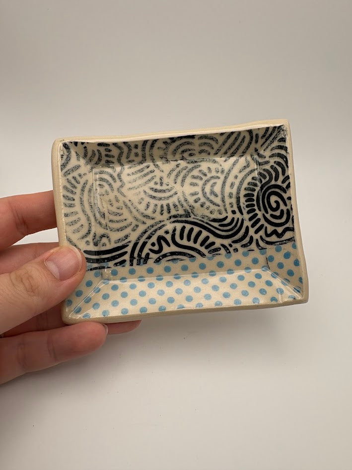 Small Squiggles and Dots Dish