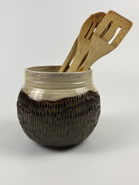 Carved Utensil Holder