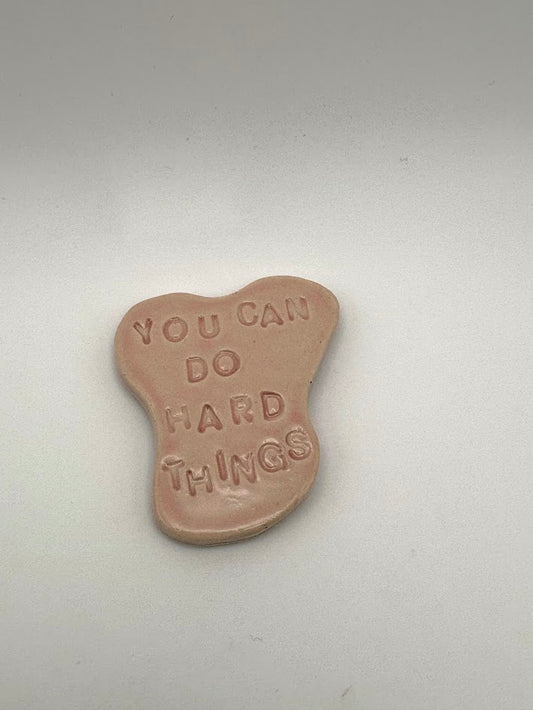 "You Can Do Hard Things" Pink Magnet
