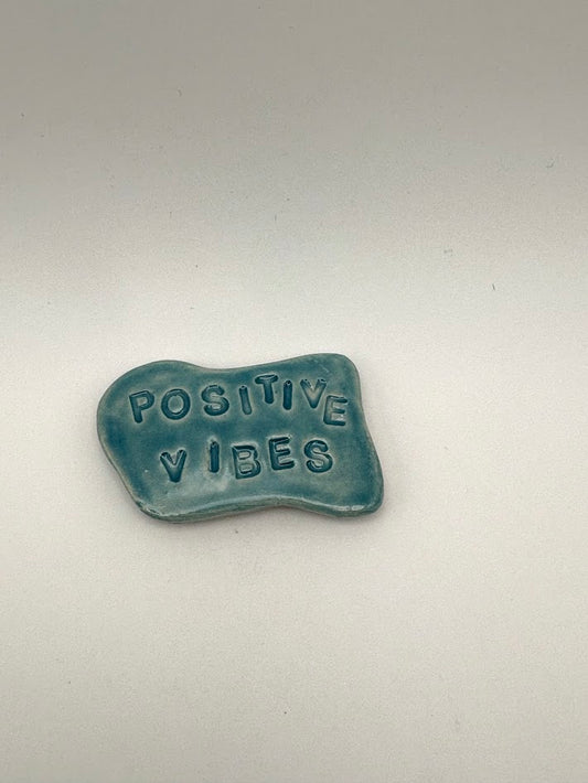 "Positive Vibes" Blue Magnet