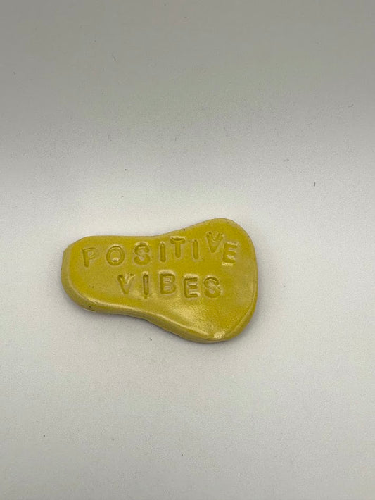 "Positive Vibes" Yellow Magnet