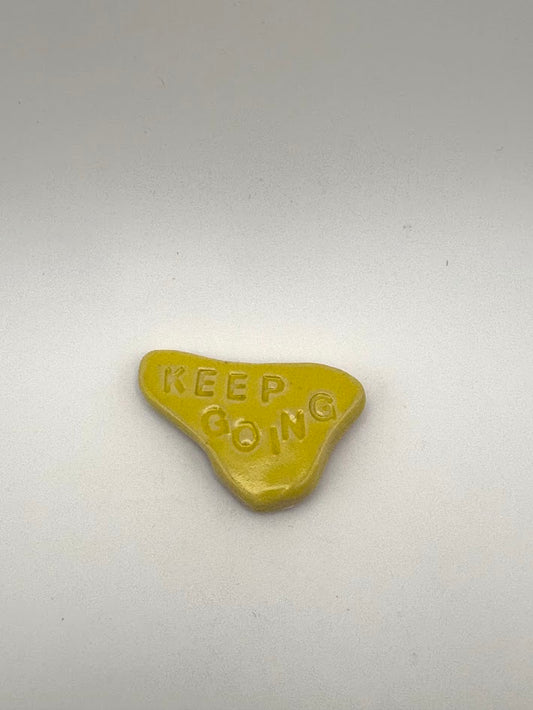 "Keep Going" Yellow Magnet